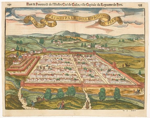 DU PINET, A. - Il Cuscho citta principale della provincia del Peru. DU PINET, A. - Il Cuscho citta principale della provincia del Peru.