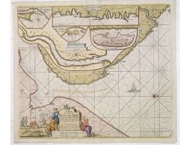 VAN KEULEN, J. -  Paskaart van de Mont van de Witte Zee,. Beginnende van Tiepena tot Pelitza, als mede van C. Cindenoes tot Catsnoes.