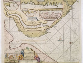 VAN KEULEN, J. -  Paskaart van de Mont van de Witte Zee,. Beginnende van Tiepena tot Pelitza, als mede van C. Cindenoes tot Catsnoes.