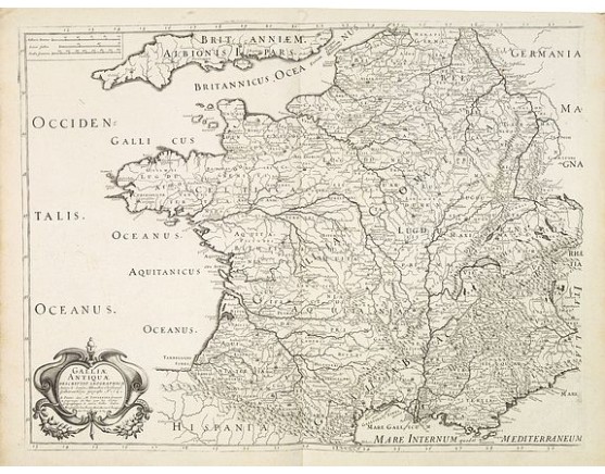SANSON, N. / TAVERNIER, M. / MARIETTE, P. - Galliae Antiquae Descriptio Geographica. SANSON, N. / TAVERNIER, M. / MARIETTE, P. - Galliae Antiquae Descriptio Geographica.