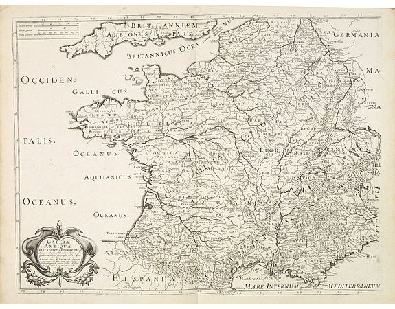 SANSON, N. / TAVERNIER, M. / MARIETTE, P. -  Galliae Antiquae Descriptio Geographica.
