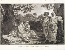 LA PEROUSE, J. F. G. -  Costumes des habitans de Manille.