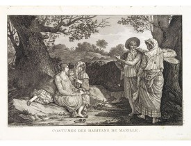 LA PEROUSE, J. F. G. -  Costumes des habitans de Manille.