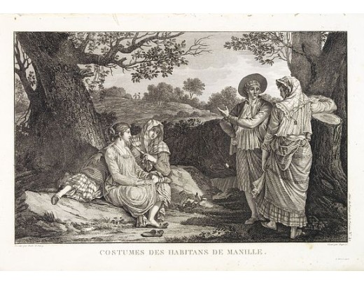 LA PEROUSE, J. F. G. - Costumes des habitans de Manille. LA PEROUSE, J. F. G. - Costumes des habitans de Manille.