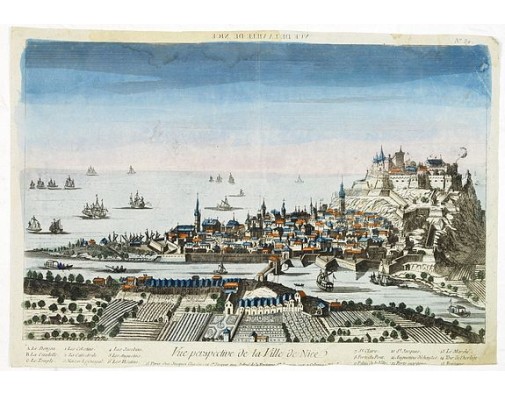 CHEREAU, J. - Vue Perspective de la Ville de Nice. CHEREAU, J. - Vue Perspective de la Ville de Nice.