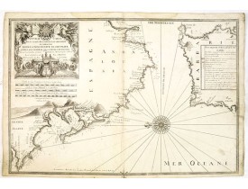 MICHELOT, H. / BREMOND, L. -  Nouvelle Carte de la Baye de Cadis et du Detroit de Gibraltar, dediee a Monseigneur, Le Chevalier d'Orleans, General des Galeres de France. Par ses tres humbles serviteurs MICHELOT, H. / BREMOND, L. -  Nouvelle Carte de la Baye de Cadis et du Detroit de Gibraltar, dediee a Monseigneur, Le Chevalier d'Orleans, General des Galeres de France. Par ses tres humbles serviteurs