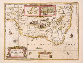 JANSSONIUS, J. -  Accuratissima Brasiliae Tabula.