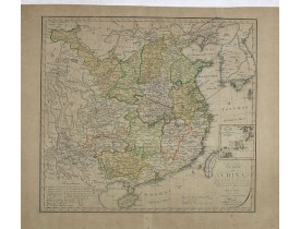 GEOGRAPH. INSTITUTS -  Charte von China nach Murdochischer Projection entworfen. ... Berichtiget, und gezeichnet von H.F.A. Stieler. . .