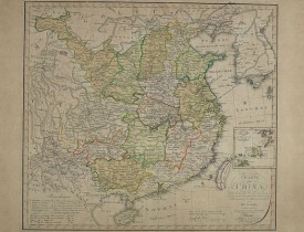 GEOGRAPH. INSTITUTS -  Charte von China nach Murdochischer Projection entworfen. ... Berichtiget, und gezeichnet von H.F.A. Stieler. . .