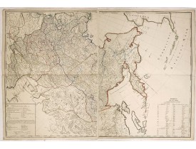 SCHRAMBLE, F.A. -  [No title : Wall-map size map of Russia]