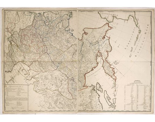 SCHRAMBLE, F.A. -  [No title : Wall-map size map of Russia]