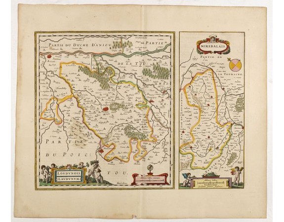 JANSSONIUS, J. -  Loudunois. Laudunum / Mirebalais. JANSSONIUS, J. -  Loudunois. Laudunum / Mirebalais.