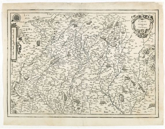 TASSIN, N. - Carte generale de Champagne. TASSIN, N. - Carte generale de Champagne.