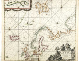 VAN KEULEN, J. -  Pascarte van Europa Beginnende vande Canael tot aen Spitbergen, en van Ysland tot aen Nova Zemla . . .