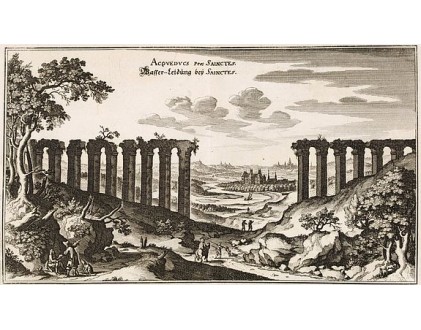 MERIAN, C. - Aqueducs pres Sainctes. MERIAN, C. - Aqueducs pres Sainctes.
