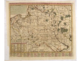 CHATELAIN, H. -  Nouvelle carte du royaume de Pologne, divisée selon.. CHATELAIN, H. -  Nouvelle carte du royaume de Pologne, divisée selon..