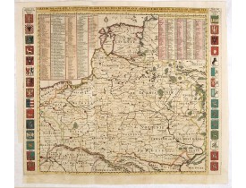 CHATELAIN, H. -  Carte De Pologne Avec La Chronologie Des Rois Et Des Ducs De Lithuanie, Ainsi Que Des Grands Maitres De L'Ordre Teutonique Les Evechez et Archeveches, et Les Armes Des Provinces . . . CHATELAIN, H. -  Carte De Pologne Avec La Chronologie Des Rois Et Des Ducs De Lithuanie, Ainsi Que Des Grands Maitres De L'Ordre Teutonique Les Evechez et Archeveches, et Les Armes Des Provinces . . .