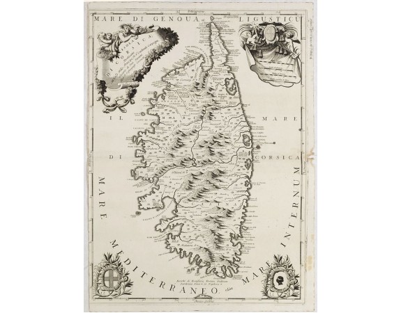 CORONELLI, V.M. - Isola di Corsica, Dedicata all' Em;mo e Rmo: Principe, il Sr. Cardinale Carpegna, Vicario di Sua Santita. Dal Cosmografo Coronelli. CORONELLI, V.M. - Isola di Corsica, Dedicata all' Em;mo e Rmo: Principe, il Sr. Cardinale Carpegna, Vicario di Sua Santita. Dal Cosmografo Coronelli.