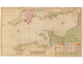 VAN KEULEN, G. -  Nieuwe paskaart vande geheele canaal tufschen engeland en vranckryck.