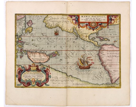 ORTELIUS, A. - Maris Pacifici. ORTELIUS, A. - Maris Pacifici.