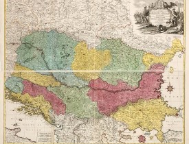 LOTTER,T. -  Carte Geographique du Theatre de la Guerre en General representant le Royaume de Hongarie la Principauté de Transylvanie, et les Royaumes de Croacie, de Dalmacie, de Esclavonie, de Bosnie, de Servie . . . avec une grande Partie de l'Etat de P