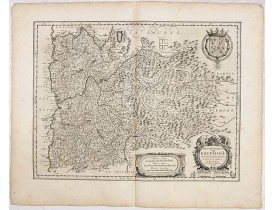 BLAEU, W. -  Delphinatus vulgo Dauphiné avec les confins des pais et provinces voisines. Par Jean de Beins. . .