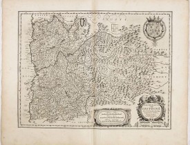 BLAEU, W. -  Delphinatus vulgo Dauphiné avec les confins des pais et provinces voisines. Par Jean de Beins. . .