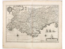 BLAEU, W. -  Provincia autore Petro Johanne Bompario Provence. BLAEU, W. -  Provincia autore Petro Johanne Bompario Provence.