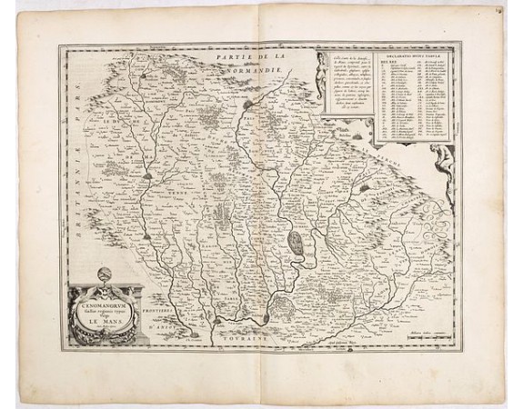 BLAEU, W. -  Cenomanrum Galliae regionis typus: vulgo Le Mans.