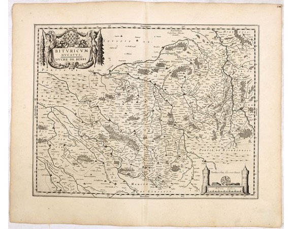 BLAEU, W. - Bituricum Ducatus. Duche de Berri. BLAEU, W. - Bituricum Ducatus. Duche de Berri.