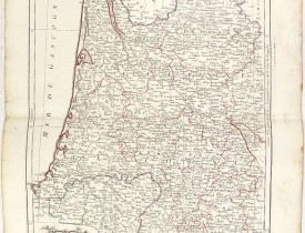 BONNE / SANTINI, P. / REMONDINI, M. -  Carte des Gouvernements de Guienne et Gascogne, avec celui de Bearn et basse Navarre.