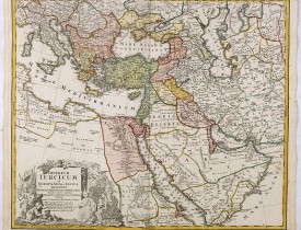 HOMANN -  Imperium Turcicum in Europa, Asia et Africa Regiones proprias, tributarias, clientelares sicut et omnes eusdem Beglirbegatus seu Præfecturas Generales exhibens. . .