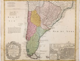 HOMANN HEIRS. -  Typus Geographicus Chili Paraguay Freti Magellanici &c.