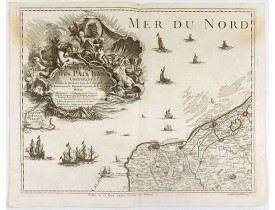 LE ROUGE, G. L. -  Carte des Pais Bas contenant la Flandre, le Brabant, Pais de Liege. . .