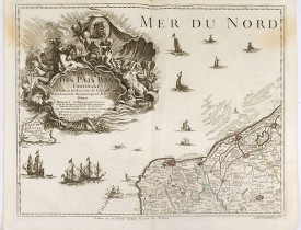 LE ROUGE, G. L. -  Carte des Pais Bas contenant la Flandre, le Brabant, Pais de Liege. . .