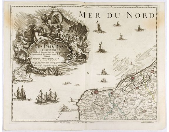 LE ROUGE, G. L. -  Carte des Pais Bas contenant la Flandre, le Brabant, Pais de Liege. . .