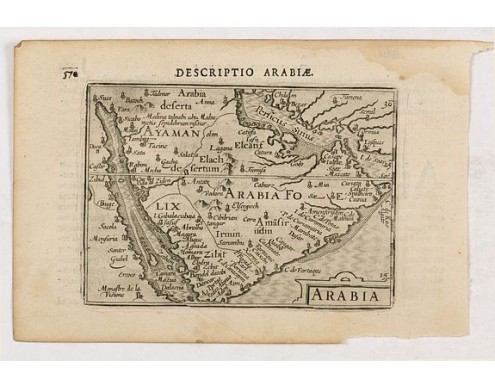 LANGENES, B. / BERTIUS, P. - Descriptio Arabie / Arabia. LANGENES, B. / BERTIUS, P. - Descriptio Arabie / Arabia.