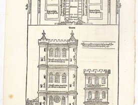 SCHEDEL, H. -  Quinta Etas Mundi. Folium. LXVI. (Visionary Temple of Ezekiel.)