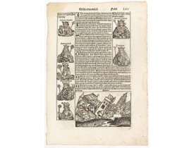 SCHEDEL, H. -  Quinta Etas Mudi. Folium. LXV (With view of Babylon) SCHEDEL, H. -  Quinta Etas Mudi. Folium. LXV (With view of Babylon)