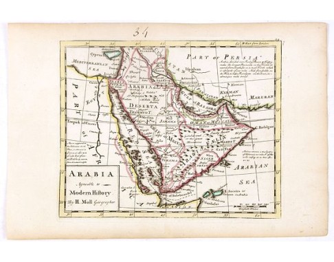 MOLL, H. - Arabia agreeable to Modern History. MOLL, H. - Arabia agreeable to Modern History.