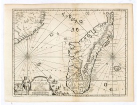 VAN DER AA, P. -  Ile de S. Laurens, ou Madagascar, située dans L’Ocean Ethiopien, sur les Côtes de L’Afrique. VAN DER AA, P. -  Ile de S. Laurens, ou Madagascar, située dans L’Ocean Ethiopien, sur les Côtes de L’Afrique.