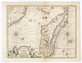 VAN DER AA, P. -  Ile de S. Laurens, ou Madagascar, située dans L’Ocean Ethiopien, sur les Côtes de L’Afrique.