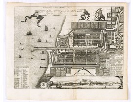 VANDER AA, P. -  Waere affbeeldinge wegens het casteel ende stadt Batavia. VANDER AA, P. -  Waere affbeeldinge wegens het casteel ende stadt Batavia.