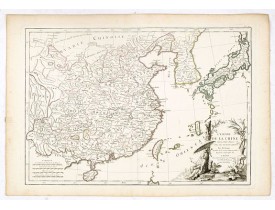 LATTRÉ, J. / BONNE, R. -  L'Empire de la Chine d'après l'Atlas Chinois, avec les Isles du Japon.. LATTRÉ, J. / BONNE, R. -  L'Empire de la Chine d'après l'Atlas Chinois, avec les Isles du Japon..
