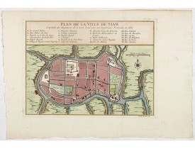 BELLIN, J.N. -  Plan de la ville de Siam. BELLIN, J.N. -  Plan de la ville de Siam.
