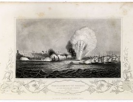 THE LONDON PRINTING AND PUBLISHING COMPANY -  Bombardment of Odessa by the English and French April 22 1854, explosion on the imperial mole . . .