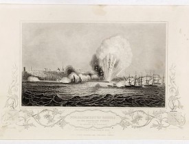 THE LONDON PRINTING AND PUBLISHING COMPANY -  Bombardment of Odessa by the English and French April 22 1854, explosion on the imperial mole . . .
