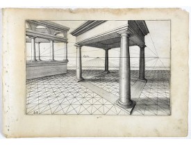 VREDEMAN DE VRIES, J. / HONDIUS, H. -  Perspective print by Vredeman de Vries. 23. VREDEMAN DE VRIES, J. / HONDIUS, H. -  Perspective print by Vredeman de Vries. 23.