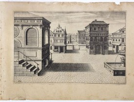 VREDEMAN DE VRIES, J. / HONDIUS, H. -  Perspective print by Vredeman de Vries. 42.
