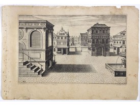 VREDEMAN DE VRIES, J. / HONDIUS, H. -  Perspective print by Vredeman de Vries. 42. VREDEMAN DE VRIES, J. / HONDIUS, H. -  Perspective print by Vredeman de Vries. 42.